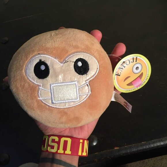 Sick Monkey Emoji Stuffed Animal Plush - Picture 1 of 5